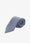 Tom Ford Slim Tie Geometric Pattern Design In Blue