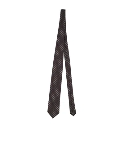 Tom Ford Geometric Pattern Tie In Black