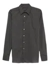 Tom Ford Geometric-print Shirt In Black