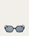 Tom Ford Geometric Square Acetate Sunglasses In Grey
