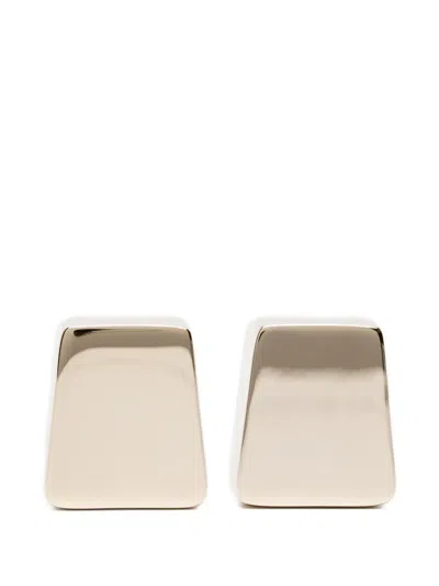 Tom Ford Geometric Stud Earrings In Brown