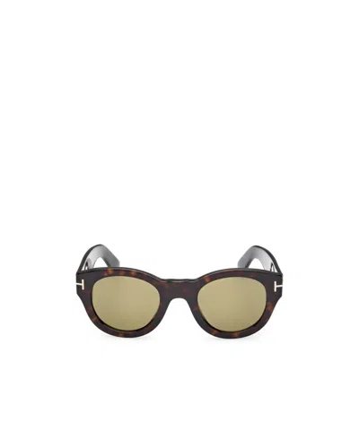 Tom Ford Geometric Sunglasses In Brown