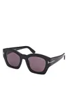 Tom Ford Guilliana Acetate Cat-eye Sunglasses In Black
