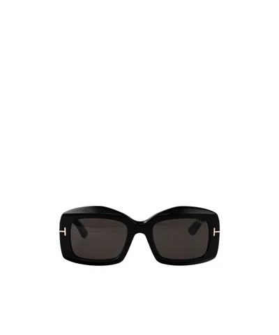 Tom Ford Geometric Sunglasses In Black