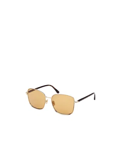Tom Ford Geometric Sunglasses In Metallic