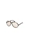 Tom Ford Geometric Sunglasses In White