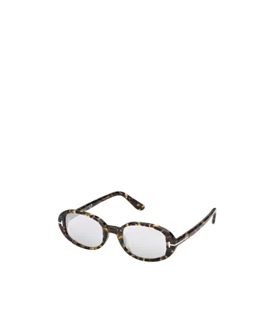 Tom Ford Geometric Sunglasses In White