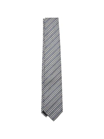Tom Ford Geometric Tie In White