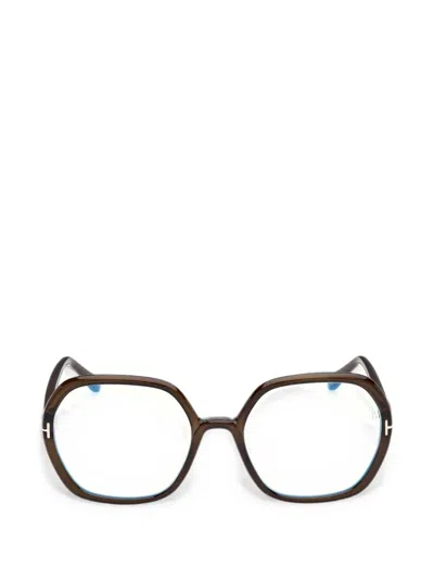 Tom Ford Geometric-frame Glasses In Black