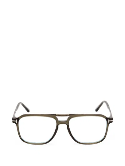 Tom Ford Geometric-frame Glasses In Brown
