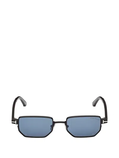 Tom Ford Eyewear Geometric Frame Sunglasses In Blue