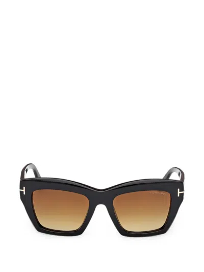 Tom Ford Geometric-frame Sunglasses In Gray