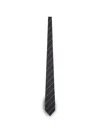 Tom Ford Silk Tie With Geometric Pattern In Black