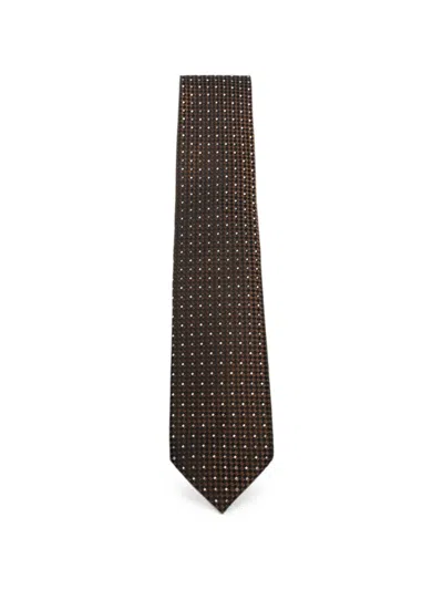 TOM FORD GEOMETRIC-PATTERN SILK TIE