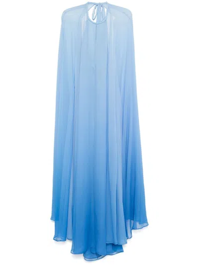 Tom Ford Georgette Maxi Dress In Blue