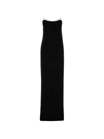 Tom Ford Double Georgette Stretch Camisole Evening Dress In Black