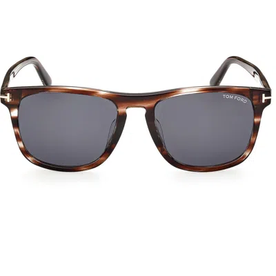 Tom Ford Gerard 56mm Square Sunglasses In Havana/other/smoke