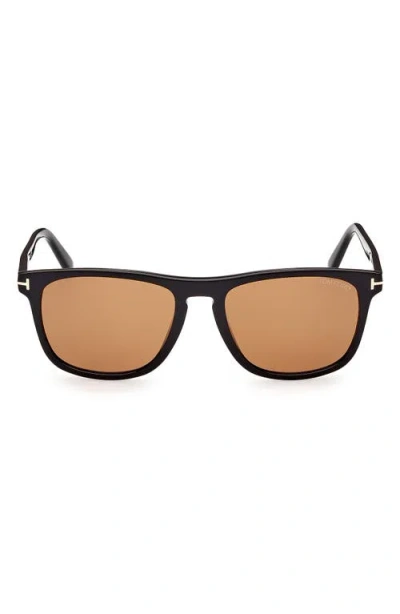 Tom Ford Gerard 56mm Square Sunglasses In Brown