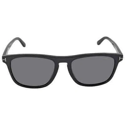 Pre-owned Tom Ford Gerard Polarized Smoke Rectangular Men's Sunglasses Ft0930-n 01d 56 In Gray