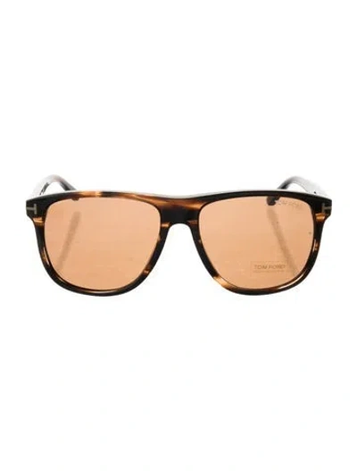 Pre-owned Tom Ford Gerard Shield Sunglasses In Brown