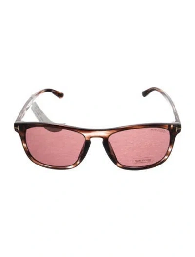 Pre-owned Tom Ford Gerard Wayfarer Sunglasses W/ Tags In Brown