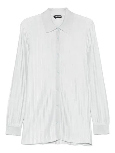 Tom Ford Knitted Shirt In Grey
