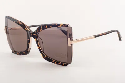 Pre-owned Tom Ford Gia 766 56j Havana Gold / Brown Sunglasses Tf766 56j 63mm