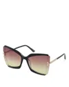 Tom Ford Gia Butterfly Sunglasses, 63mm In Pink
