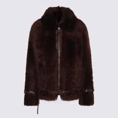 TOM FORD TOM FORD DARK BROWN LEATHER JACKET