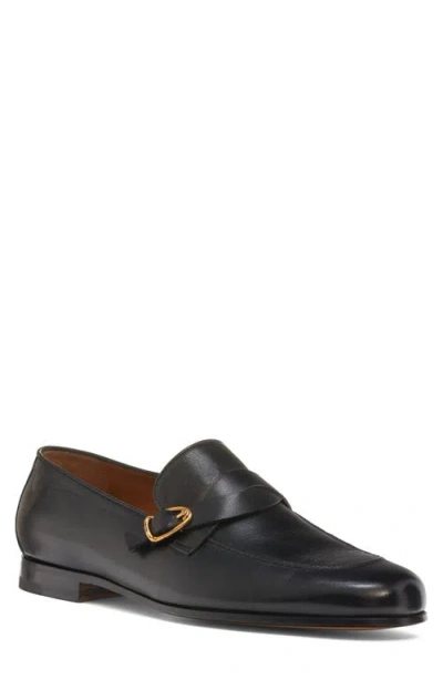 Tom Ford Gigi Twisted Buckle Band Loafer In Black
