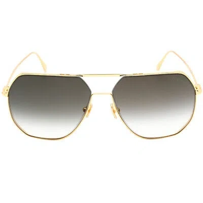 Pre-owned Tom Ford Gilles-02 Ft0852 30b Gold Sunglass In Gray