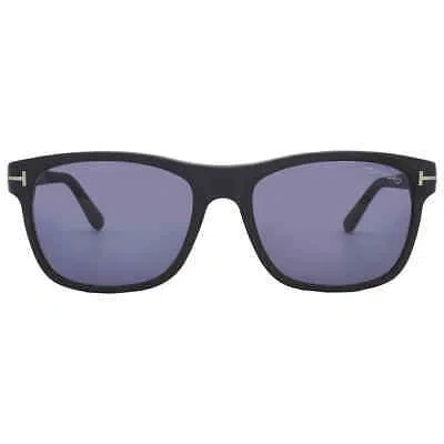 Pre-owned Tom Ford Giulio Blue Rectangular Men's Sunglasses Ft0698 02v 57 Ft0698 02v 57