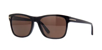 Pre-owned Tom Ford Giulio Ft 0698 Black/brown (01j) Sunglasses