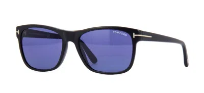 Pre-owned Tom Ford Giulio Ft 0698 Matte Black/blue (02v) Sunglasses