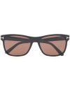 Tom Ford Giulio Rectangular-frame Sunglasses In Gray