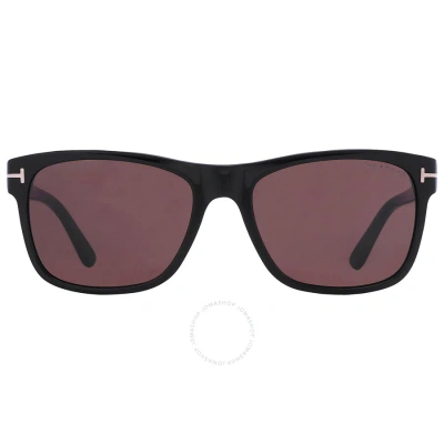 Tom Ford Giulio Roviex Rectangular Men's Sunglasses Ft0698 01j 57 In Black