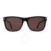 Tom Ford Giulio Roviex Rectangular Men's Sunglasses Ft0698 01j 59 In Black