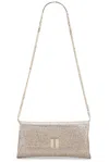 Tom Ford Glitter Textured Fabric Clutch Shoulder Bag In Silver