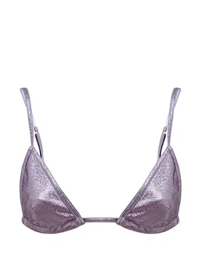 Tom Ford Glitter-effect Triangle-cup Bra In Purple