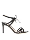 Tom Ford Black Patent Leather Angelica Heeled Sandals In Brown