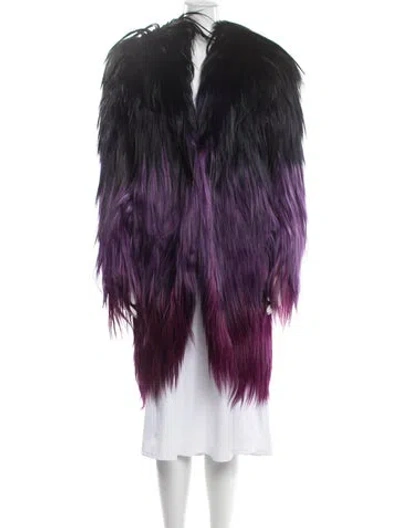 Pre-owned Tom Ford Goat Fur Coat In Purple