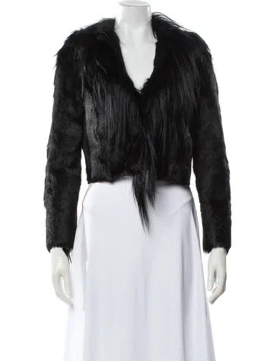 Pre-owned Tom Ford Goat Fur Fur Jacket In Black