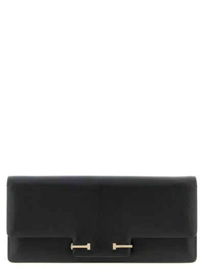 Tom Ford Goatskin Shoulder Bag In Black