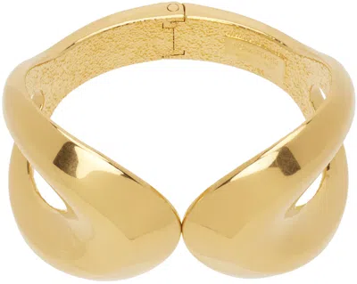 Tom Ford Gold Brass Arp Bracelet In 1y049 Vintage Gold