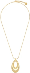 TOM FORD GOLD BRASS ARP NECKLACE