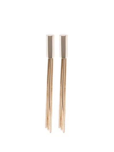 Tom Ford Gold Fringe Chain Drop Earrings