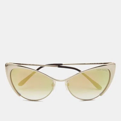 Pre-owned Tom Ford Gold Gradient Nastasya Tf304 Cat Eye Sunglasses