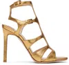 Tom Ford Gold Lizard Paradis Heeled Sandals In 1y023 Light Bronze