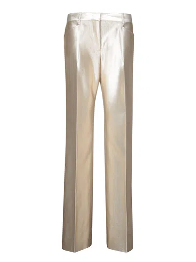 TOM FORD GOLD LOW WAIST LUREX PANTS
