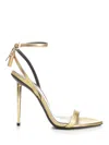 Tom Ford Off-white Padlock Pointy Naked Heeled Sandals